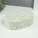 Шкатулка кожзам для украшений Мазки краски серебристые точки зелень 135х225х65 см 10524468