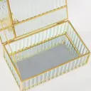 Шкатулка стекло с металлическим каркасом Бабочка прямоугольник прозрачная 12.3х20х83 см 1052434