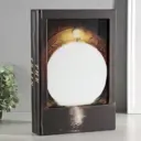 Шкатулка-книга дерево кожзам свет Поезд в туннеле 28х19х6 см 10325801