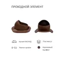 Комплект кровельной вентиляции Polivent (Колпак ⌀160мм/Вентиляционный выход 500мм с переходом ⌀110мм/Проходной элемент) для металлочерепицы Каскад RAL 8017 коричневый