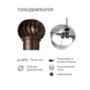 Комплект кровельной вентиляции Polivent (Турбодефлектор ⌀160мм/Вентиляционный выход 700мм с переходом ⌀110мм/Проходной элемент) для битумной кровли RAL 8017 коричневый