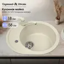 Мойка для кухни врезная Zigmund & shtain 49.5x77.5 см глубина чаши 18 см гранит цвет бежевый