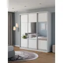Шкаф-купе Клевер Атина комбинированный 240x220х45 см 9 полок лдсп цвет белый