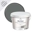 Краска для стен и потолков моющаяся Acrilux матовая цвет стальной 2.75 л