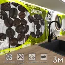 Стеновая панель матовая Фартукофф ФФ - 141 300x60x0.15 см ПВХ цвет зеленый/серо-коричневый