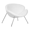 Кресло Dobrin Emily Lmo 81x72x78 см ткань цвет белый/хром