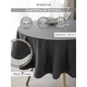 Скатерть на стол Denastia BASIC COLLECTION круглая 160x160 см цвет темно-серый
