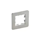 Рамка для розеток и выключателей Iek Brite 1 пост металл цвет алюминий
