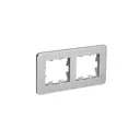 Рамка для розеток и выключателей Iek Brite BR-M22-M-21-K47 2 поста металл цвет алюминий