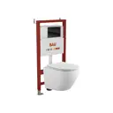 Комплект инсталляция с унитазом Bauedge Q111300-BL0002-Q00011 цвет белый