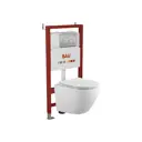 Комплект инсталляция с унитазом Bauedge Q111300-BL0002-Q00016 цвет белый