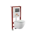 Комплект инсталляция с унитазом Bauedge Q111300-BL0002-Q00017 цвет белый