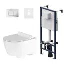 Комплект инсталляция с унитазом Damixa DX46.IS40231.1700_7214 цвет белый
