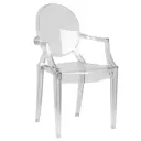 Кухонный стул Dobrin Louis ghost lmzl-рс801 54x54x56.5 см пластик цвет прозрачный