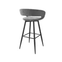 Барный стул Mamadoma Стул барный 101954 55x86 см цвет черный/grey lux b22 ткань велюр lux