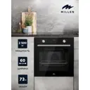 Духовой шкаф встраиваемый электрический MILLEN MEO 6002 BL черный с таймером и грилем конвекция 73л 8 режимов