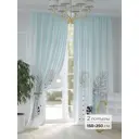 Комплект штор At home Базовая коллекция AT948191 на шторной ленте 250x150 см цвет синий