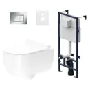 Комплект инсталляция с унитазом Damixa DX72.IS40251.1700_7214 цвет белый
