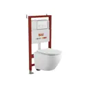 Комплект инсталляция с унитазом Bauedge Q111300-BL0002-Q00018 цвет белый