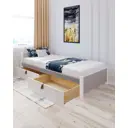 Кровать Solarius Классика 100x63x200 см дерево с реечным основанием цвет светло-серый/белый