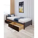 Кровать Solarius Классика 100x63x210 см дерево с реечным основанием цвет темно-серый/венге