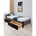 Кровать Solarius Классика 110x63x210 см дерево со сплошным основанием цвет темно-серый/черный оникс