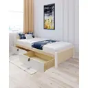 Кровать Solarius Классика 90x63x200 см дерево со сплошным основанием цвет бежевый/белый