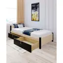 Кровать Solarius Классика 90x63x210 см дерево со сплошным основанием цвет бежевый/черный оникс