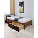 Кровать Solarius Классика 100x63x200 см дерево со сплошным основанием цвет коричневый/венге