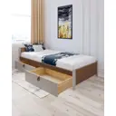 Кровать Solarius Классика 110x63x210 см дерево с реечным основанием цвет коричневый/платиновый
