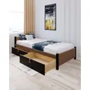 Кровать Solarius Классика 100x63x200 см дерево цвет коричневый/черный оникс