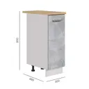 Кухонный шкаф напольный Спадардрэва Лира 4816124201751 30x85x48 см ЛДСП цвет серый