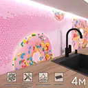 Стеновая панель матовая Фартукофф ФФ - 158 400x60x0.15 см ПВХ цвет розовый