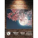 Картина Полицентр Ветка сакуры на фоне луны 40x50 см