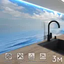 Стеновая панель Фартукофф ФФ - 161 300x60x0.15 см ПВХ цвет белый/голубой