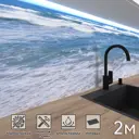Стеновая панель матовая Фартукофф ФФ - 175 200x60x0.15 см ПВХ цвет белый/голубой