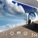 Стеновая панель Фартукофф ФФ - 181 300x60x0.15 см ПВХ цвет белый/голубой