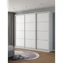 Шкаф-купе Клевер Атина 240x260х65 см 9 полок лдсп цвет белый