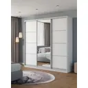 Шкаф-купе Клевер Атина с зеркалом 240x250х50 см 9 полок лдсп цвет белый