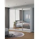 Шкаф-купе Клевер Атина зеркальный 240x260х58 см 9 полок лдсп цвет белый