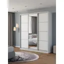 Шкаф-купе Клевер Атина с зеркалом 240x210х58 см 9 полок лдсп цвет белый