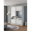 Шкаф-купе Клевер Атина комбинированный 240x180х50 см 6 полок лдсп цвет белый
