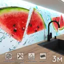 Стеновая панель матовая Фартукофф ФФ - 190 300x60x0.15 см ПВХ цвет красный/голубой
