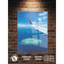 Картина Полицентр Самолет в небе над островами 70x50 см