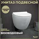 Унитаз подвесной Teymi Lina Pro T40106 безободковый с сиденьем микролифт