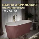 Ванна акриловая отдельностоящая Teymi Kati 170x80x58см розовая матовая T130112