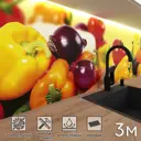 Стеновая панель матовая Фартукофф ФФ - 206 300x60x0.15 см ПВХ цвет красный/желтый
