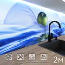 Стеновая панель Фартукофф ФФ - 215 200x60x0.15 см ПВХ цвет синий/оранжевый