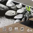 Стеновая панель матовая Фартукофф ФФ - 220 400x60x0.15 см ПВХ цвет черный