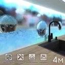 Стеновая панель Фартукофф ФФ - 23 400x60x0.15 см ПВХ цвет голубой